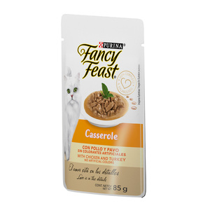 Fancy Feast Casserole Alimento Húmedo para Gato Adulto Receta Pollo y Pavo, 85 g