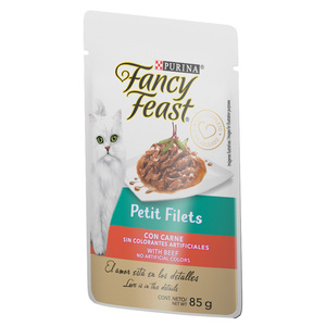 Fancy Feast Petit Filets Alimento Húmedo para Gato Adulto Receta Carne, 85 g