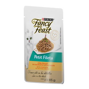 Fancy Feast Petit Filets Alimento Húmedo para Gato Adulto Receta Pollo, 85 g