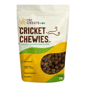Petit Monsters Cri Creats Cricket Chewies Premios Hechos a Base de Grillos para Perro, 80 g Petit Monsters Cri Creats Cricket Chewies Premios Hechos a Base de Grillos para Perro, 80 g