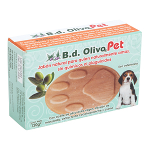 B.d. Olivo Pet Jabón Natural de Avena y Aceite de Oliva para Perro, 120 g