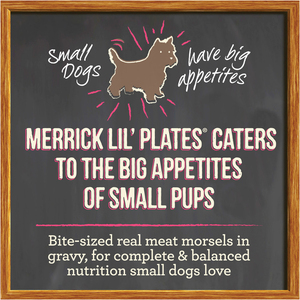 Merrick Lil' Plates Petite Pot Pie Alimento Húmedo Natural para Perro Adulto Raza Pequeña Receta Pollo, 99 g