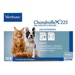 Virbac Chondroflex 225 Suplemento Articular para Perro/Gato, 30 Tabletas Virbac Chondroflex 225 Suplemento Articular para Perro/Gato, 30 Tabletas