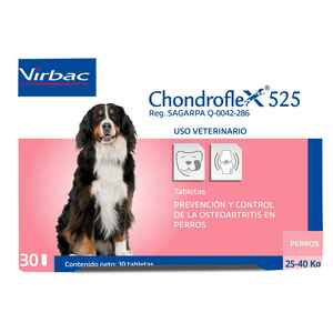 Virbac Chondroflex 525 Suplemento Articular para Perro 25-40 kg, 30 Tabletas
