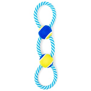 Leaps & Bounds Cuerda Trenzada con Pelotas de Tenis para Perro, X-Grande Leaps & Bounds Cuerda Trenzada con Pelotas de Tenis para Perro, X-Grande