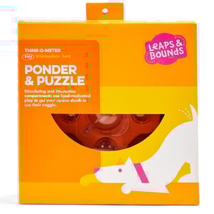 Leaps & Bounds Rompecabezas Naranja de Dificultad Baja para Perro, Nivel 1 Leaps & Bounds Rompecabezas Naranja de Dificultad Baja para Perro, Nivel 1
