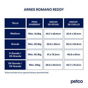 Reddy Arnés de Ajuste Romano Diseño Jacquard Color Negro para Perro, Grande