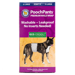 Pooch Pad Products Pants Pañal Reutilizable para Perro Macho, X-Grande