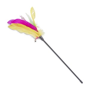 Leaps & Bounds Juguete Diseño Varita con Plumas Color Rosa/ Amarillo para Gato Leaps & Bounds Juguete Diseño Varita con Plumas Color Rosa/ Amarillo para Gato