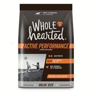 WholeHearted Active Performance Alimento para Perro Activo Todas las Edades Receta Pollo y Arroz, 20.4 kg WholeHearted Active Performance Alimento para Perro Activo Todas las Edades Receta Pollo y Arroz, 20.4 kg