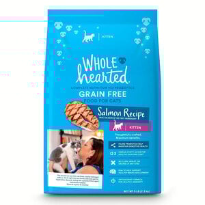 WholeHearted Libre de Granos Alimento Natural para Gatito Receta Salmón, 2.2 kg WholeHearted Libre de Granos Alimento Natural para Gatito Receta Salmón, 2.2 kg