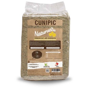 Cunipic Naturaliss Heno Premium con Diente de León para Pequeños Mamíferos, 500 g