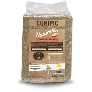Cunipic Naturaliss Heno Premium con Manzana para Pequeños Mamíferos, 500 g