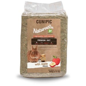 Cunipic Naturaliss Heno Premium con Manzana para Pequeños Mamíferos, 500 g Cunipic Naturaliss Heno Premium con Manzana para Pequeños Mamíferos, 500 g