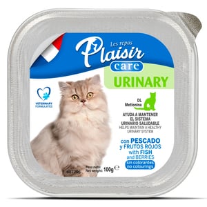 Les Repas Plaisir Urinary Care Alimento Húmedo Cuidado Urinario para Gato Adulto Receta Pescado y Frutos Rojos, 100 g Les Repas Plaisir Urinary Care Alimento Húmedo Cuidado Urinario para Gato Adulto Receta Pescado y Frutos Rojos, 100 g