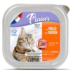 Les Repas Plaisir Paté Alimento Húmedo para Gato Adulto Receta de Pollo, 100 g Les Repas Plaisir Paté Alimento Húmedo para Gato Adulto Receta de Pollo, 100 g