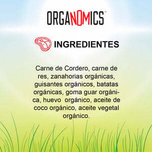 OrgaNOMics Alimento Húmedo con Ingredientes Orgánicos para Perro Adulto Receta Cordero y Res, 354 g