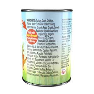 OrgaNOMics Alimento Húmedo con Ingredientes Orgánicos para Perro Adulto Receta Pavo, Pato y Pollo, 354 g
