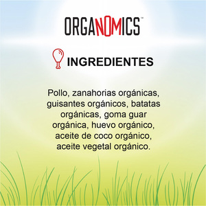 OrgaNOMics Alimento Húmedo con Ingredientes Orgánicos para Perro Adulto Receta Pollo, 354 g