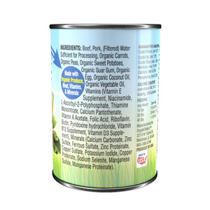 OrgaNOMics Alimento Húmedo con Ingredientes Orgánicos para Perro Adulto Receta Res y Cerdo, 354 g