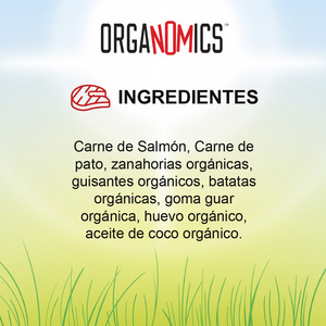 OrgaNOMics Alimento Húmedo con Ingredientes Orgánicos para Perro Adulto Receta Salmón y Pato, 354 g