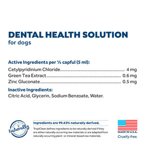 Tropiclean Formula Veterinaria Solución de Salud Dental para Perro Adulto, 975 ml