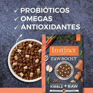 Instinct Raw Boost Alimento Seco Natural para Perro Todas las Etapas de Vida Receta Salmón, 8.6 kg