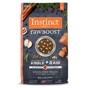 Instinct Raw Boost Alimento Seco Natural para Perro Todas las Etapas de Vida Receta Salmón, 8.6 kg