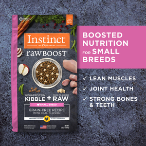 Instinct Raw Boost SB Alimento Seco Natural para Perro Raza Pequeña Todas las Etapas de Vida Receta Pollo, 4.5 kg