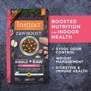 Instinct Raw Boost Alimento Seco Natural Libre de Granos para Gato de Interior Todas las Etapas de Vida Receta Pollo, 2.2 kg