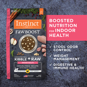 Instinct Raw Boost Alimento Seco Natural Libre de Granos para Gato de Interior Todas las Etapas de Vida Receta Pollo, 2.2 kg