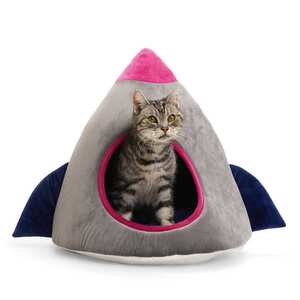 EveryYay Cama Tipo Iglú Diseño Cohete Multicolor para Gato EveryYay Cama Tipo Iglú Diseño Cohete Multicolor para Gato