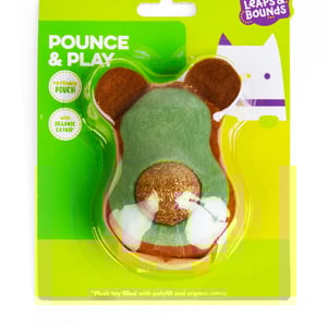 Leaps & Bounds Juguete con Centro de Catnip Comprimido Diseño Ratón para Gato, Verde