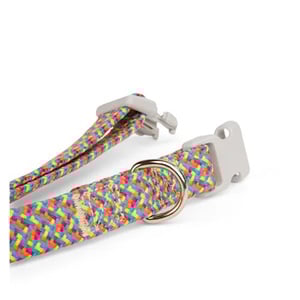 Youly Collar Ajustable Diseño Arcoíris Reflectante con Broche para Perro, Chico