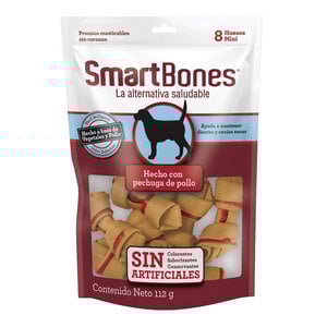 SmartBones Premios Masticables Naturales con Forma de Hueso Mini Receta Pollo para Perro, 112 g SmartBones Premios Masticables Naturales con Forma de Hueso Mini Receta Pollo para Perro, 112 g