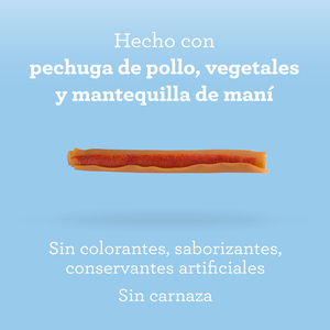 SmartBones Premios Masticables Naturales con Forma de Stick Receta Mantequilla de Maní para Perro, 92 g