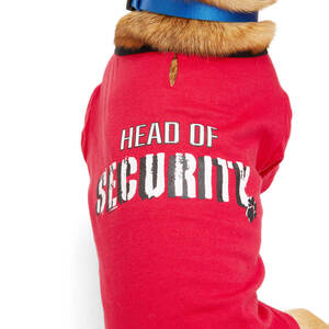 Youly Playera Head Of Security para Perro, Mediano