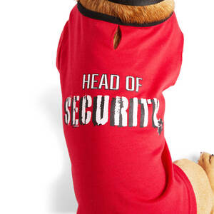 Youly Playera Head Of Security para Perro, Mediano