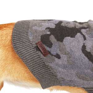 Reddy Suéter Gris con Diseño De Camuflaje para Perro, XX-Grande