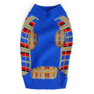 Youly Suéter Color Azul Estilo Plaid para Pequeñas Mascotas, Unitalla Youly Suéter Color Azul Estilo Plaid para Pequeñas Mascotas, Unitalla