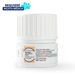 Boehringer Vetmedin Inotrópico y Vasodilatador en Tabletas para Perros, 1.25 mg