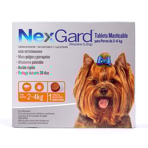 NexGard Antipulgas Masticable Desparasitante Externo para Perro, Chico NexGard Antipulgas Masticable Desparasitante Externo para Perro, Chico