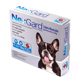 NexGard Antipulgas Masticable Desparasitante Externo para Perro, Mediano