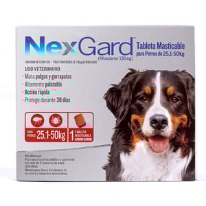 NexGard Antipulgas Masticable Desparasitante Externo para Perro, X-Grande NexGard Antipulgas Masticable Desparasitante Externo para Perro, X-Grande