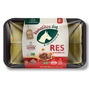 Tamalitos Dog Alimento Natural Congelado para Perro Adulto Proteína Res, 800 g Tamalitos Dog Alimento Natural Congelado para Perro Adulto Proteína Res, 800 g