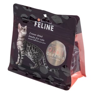 Natural Gourmet Feline Premios Liofilizados para Gato Receta Codorniz, 50 g