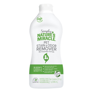Nature's Miracle Limpiador Bio-Enzimático Removedor de Manchas Olores para Animales de Compañía, 946 ml