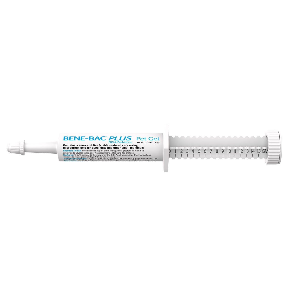 PetAg Bene-Bac Plus Suplemento Nutricional con Probióticos para Animales de Compañía, 15 g