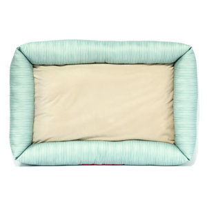 Kenwood & Co Cama Rectangular con Relleno Suave Diseño a Rayas para Perro, Mediano