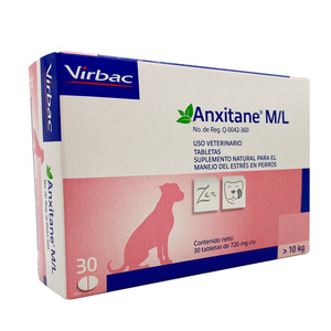 Virbac Anxitane M/L Suplemento Natural Antiestrés para Perro, 30 Tabletas